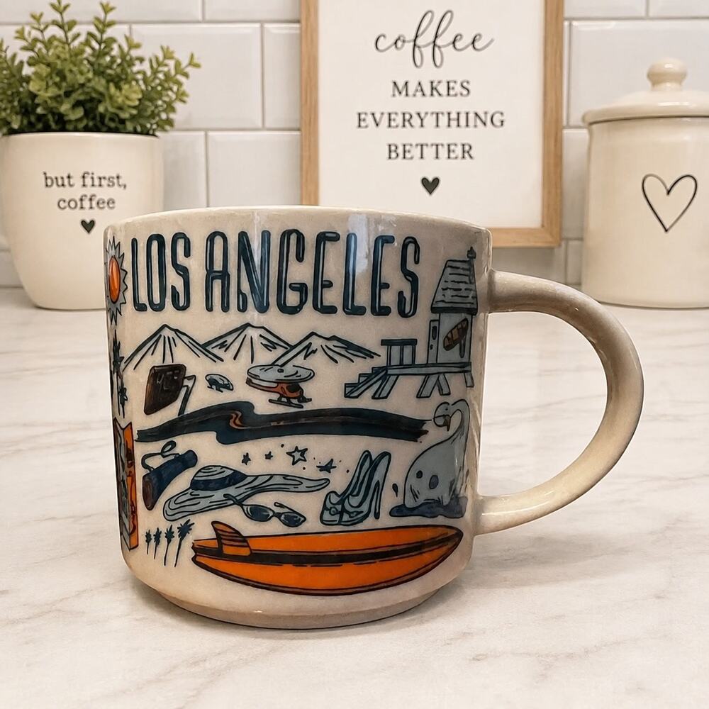 Starbucks Los Angeles āBeen There SeriesāAcross the Globe Coffee Mug Cup Blue